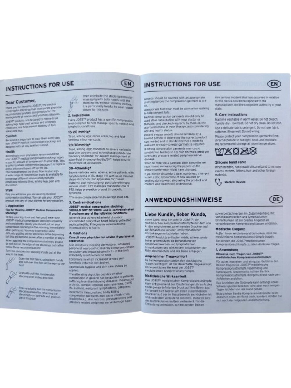 Jobst Compression Stockings Opaque Black XL Waist CT Support 30-40 MmHg New - Picture 6 of 9